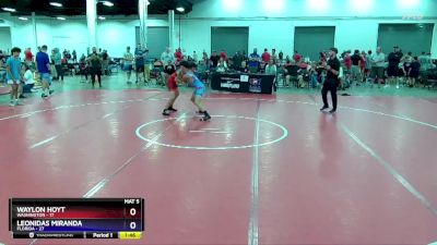 119 lbs Quarterfinals (8 Team) - Waylon Hoyt, Washington vs Leonidas Miranda, Florida