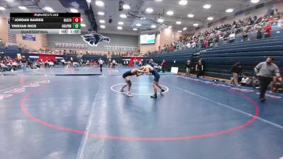 144 lbs Quarterfinal - Jordan Baires, Rockwall Heath vs Tristan Rios, CW College Park