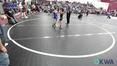 52 lbs Consolation - Ky Kemble, Ponca City Wildcat Wrestling vs Maddox Thompson, Newkirk Takedown Club