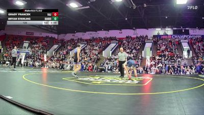 126 lbs Finals (8 Team) - Bryan Sterling, Dundee HS vs Grady Francek, Yale HS