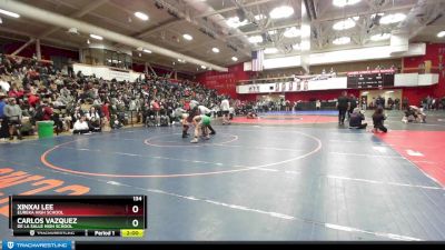 134 lbs Champ. Round 2 - Carlos Vazquez, De La Salle High School vs Xinxai Lee, Eureka High School