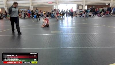 100 lbs Round 2 - Tanner Mills, Dundee Middle School vs Oliver Lamiman, L`anse Creuse Middle School East