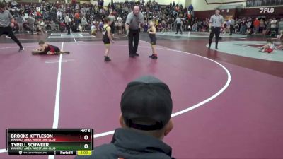 B-7 lbs Round 4 - Brooks Kittleson, Waverly Area Wrestling Club vs Tyrell Schweer, Waverly Area Wrestling Club