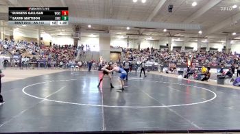 AA 113 lbs Champ. Round 1 - Burgess Galligan, Warren Co. High School vs Saxon Mattison, Science Hill High School