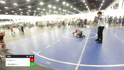70 lbs Consi Of 8 #2 - Hunter Cruz, Stockton Combat Wrestling vs Idris Quezada, Sublime Wrestling Academy