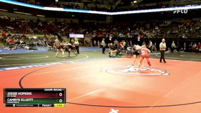 130 Class 1 lbs Champ. Round 1 - Camryn Elliott, Marshfield vs Jossie Hopkins, St. Clair