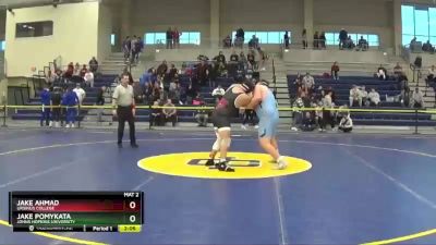 285 lbs Cons. Round 2 - Jake Pomykata, Johns Hopkins University vs Jake Ahmad, Ursinus College