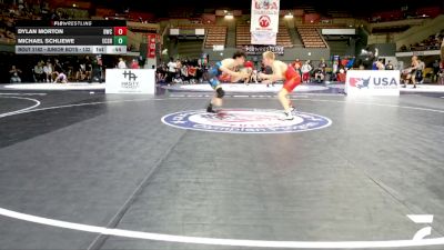 Junior Boys - 132 lbs Cons. Round 4 - Michael Schliewe, El Camino SSF High School Wrestling vs Dylan Morton, Brawlers Wrestling Club