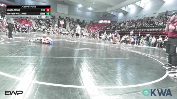 61 lbs Quarterfinal - Jack Arias, Owasso Takedown Club vs Bryer Williams, Locust Grove Youth Wrestling