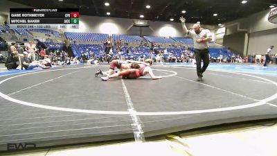 132 lbs Consolation - Gabe Rothmeyer, Panther Youth Wrestling vs Mitchel Baker, Jackson