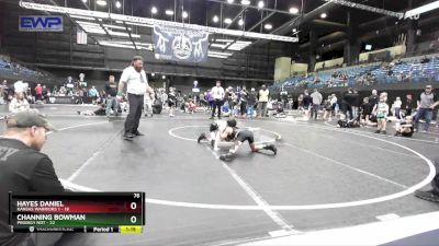 76 lbs Placement - Hayes Daniel, Kansas Warriors 1 vs Channing Bowman, Prodigy NDT