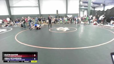 165 lbs Quarterfinal - Dustin Baxter, Punisher Wrestling Company vs Mekhi Richardson, Thurston County Wrestling Club