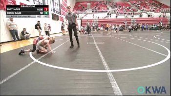 64 lbs Quarterfinal - Toby Jager, Carl Albert vs Aksel Davis, Tahlequah Wrestling Club