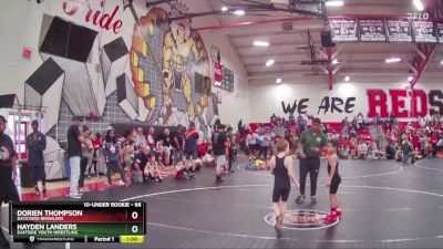 66 lbs Round 3 - Hayden Landers, Eastside Youth Wrestling vs Dorien Thompson, Backyard Brawlers