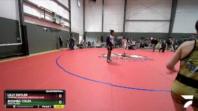 78 lbs Quarterfinal - Boomba Coles, Unattached vs Lilly Entler, Thunder Mountain Wrestling Club