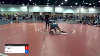 92 kg Consolation - Tyler Gray, Wellington Wrestling Club vs Adaias Ortiz, Florida