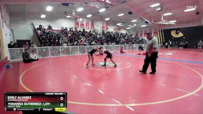 125 lbs Champ. Round 1 - Yohanna Gutierrez- Loyola, Valley View vs Emily Alvarez, Eleanor Roosevelt