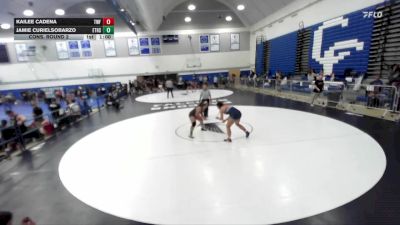 170 lbs Cons. Round 2 - Jamie CurielSobarzo, El Toro High School vs Kailee Cadena, The Wrestling Factory