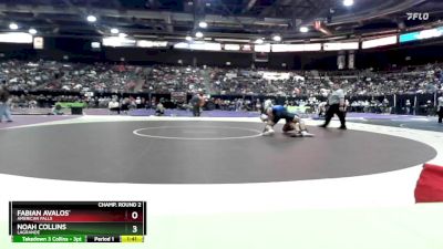 165 lbs Champ. Round 2 - Noah Collins, LaGrande vs Fabian Avalos`, American Falls