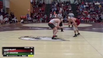 174 lbs Quarterfinal - Caden Elliott, Simpson vs Kyler Scranton, Coe