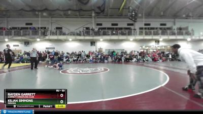 53 lbs Champ. Round 1 - Rayden Garrett, Garrett Wrestling Club vs Kilian Simmons, Indiana