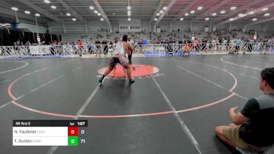 285 lbs Rr Rnd 2 - Nate Faulkner, Central MD Wrestling Black vs Taylor Durbin, CKWA