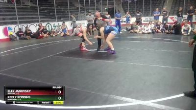 W 144 lbs Round 1 (4 Team) - Elly Janovsky, Indiana vs Keely Robbins, Nebraska