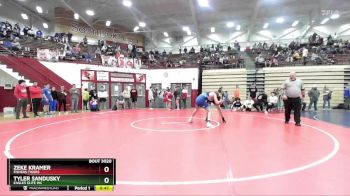 157 lbs Champ. Round 1 - Tyler Sandusky, Eagles Elite Wc vs Zeke Kramer, Fishers Tigers