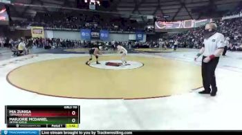 Quarterfinal - Marjorie McDaniel, Orting (Girls) vs Mia Zuniga, Toppenish (Girls)