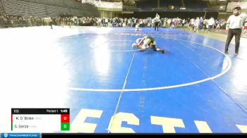 100 lbs Quarterfinal - Kylie O`Brien, Fitness Quest Wrestling Club vs Sophia Garza, Scrap Yard Garage Wrestling