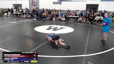 53 lbs Quarterfinal - Finley McPeck, Mat-Su Matmen vs Baylee Robinson, Avalanche Wrestling Association