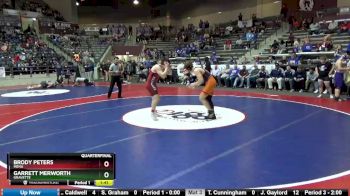 4A 175 lbs Quarterfinal - Brody Peters, Mena vs Garrett Merworth, Gravette