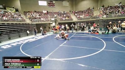 53 lbs 5th Place Match - Zyher Kamanu, Jr. Trojans Wrestling Club vs Mack Theobald, Payson Lions Wrestling Club