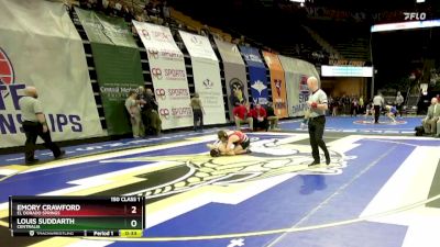 150 Class 1 lbs Cons. Round 3 - Emory Crawford, El Dorado Springs vs Louis Suddarth, Centralia