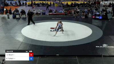 113 lbs Rnd Of 32 - Jensen Boyd, IN vs Ryan Totten, MI