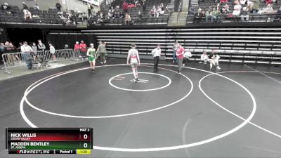 135 lbs Champ. Round 2 - Nick Willis, Cedar Valley vs Madden Bentley, St. Joseph
