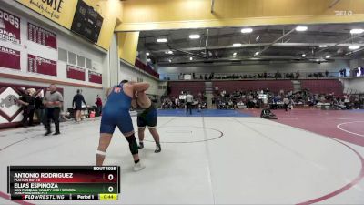 285 lbs Cons. Semi - Elias Espinoza, San Pasqual Valley High School (Winterhaven CA) vs Antonio Rodriguez, Poston Butte