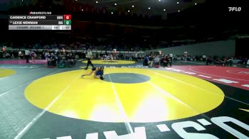 4A/3A/2A/1A Girls 130 Champ. Round 1 - Lexie Newman, Brookings-Harbor Girls vs Caidence Crawford, Knappa Girls