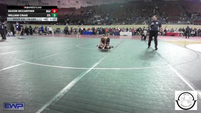 76 lbs Semifinal - Daxon McCarther, Weatherford Youth Wrestling vs William Craig, Stillwater Wrestling