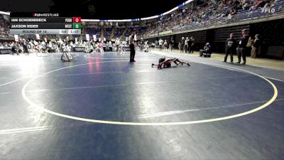 75 lbs Round Of 16 - Ian Schoenebeck, Pennsbury vs Jaxson Rider, West Allegheny