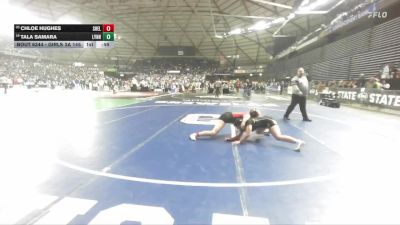 Girls 3A 145 lbs Cons. Round 1 - Chloe Hughes, Shelton (Girls) vs Tala Samara, Lynnwood (Girls)