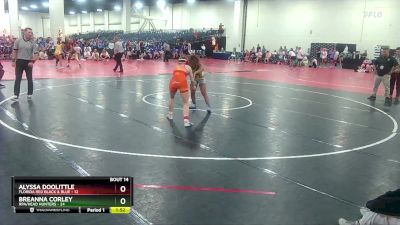 130 lbs Quarters & Wb (16 Team) - Alyssa Doolittle, Florida Red Black & Blue vs Breanna Corley, RPA/Head Hunters