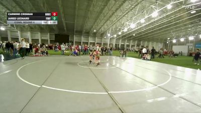 100 lbs Cons. Round 4 - Jared Leonard, Cougars Wrestling vs Carmine Crisman, North Montana Wrestling Club