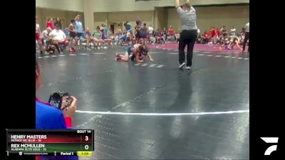 95 lbs Quarters & Wb (16 Team) - Henry Masters, Patriot WC Blue vs Rex McMullen, Alabama Elite Gold