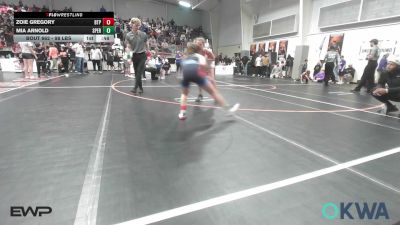 98 lbs Rr Rnd 5 - Zoie Gregory, Tulsa Blue T Panthers vs Mia Arnold, Sperry Wrestling Club