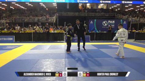 Hunter Paul Crowley vs Alexander Maximus C. Vives 2025 Pan Kids Jiu-Jitsu IBJJF Championship