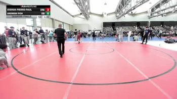 122-H lbs Quarterfinal - Joshua Pierre-Paul, 5 Points Wrestling Club vs Andrew Poh, Vougar Honor Wrestling