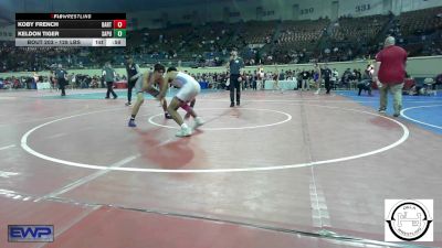 128 lbs Consi Of 16 #1 - Koby French, Bartlesville JH vs Keldon Tiger, Sapulpa Jr High