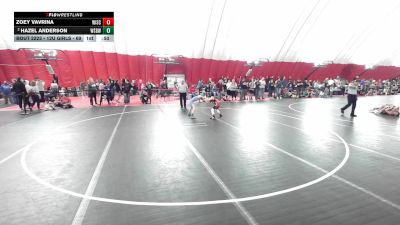12U Girls - 69 lbs Cons. Semis - Zoey Vavrina, Wisconsin vs Hazel Anderson, West Salem Bangor Wrestling