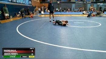 50-54 lbs Round 1 - Rayden Balls, Talons Wrestling Club vs Gideon Merrell, Empire Battle School